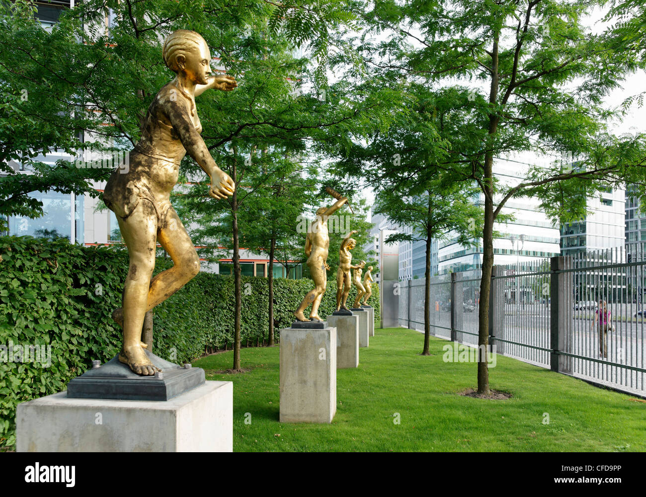 Sculptures, la représentation régionale, en Basse-Saxe, dans le ministre des jardins, Berlin, Allemagne Banque D'Images