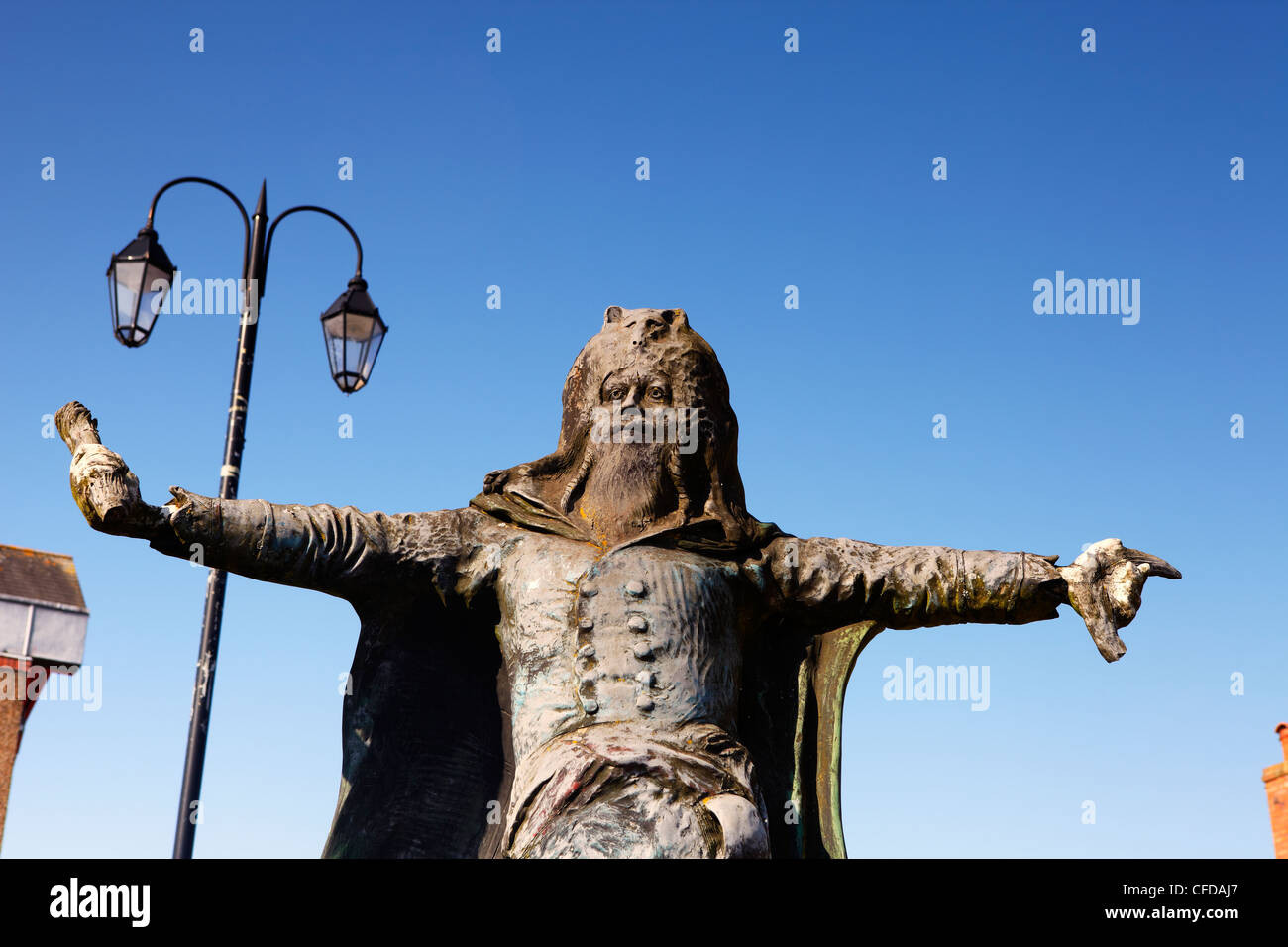 Dr William : Statue, Llantrisant. Pays de Galles, Royaume-Uni Banque D'Images