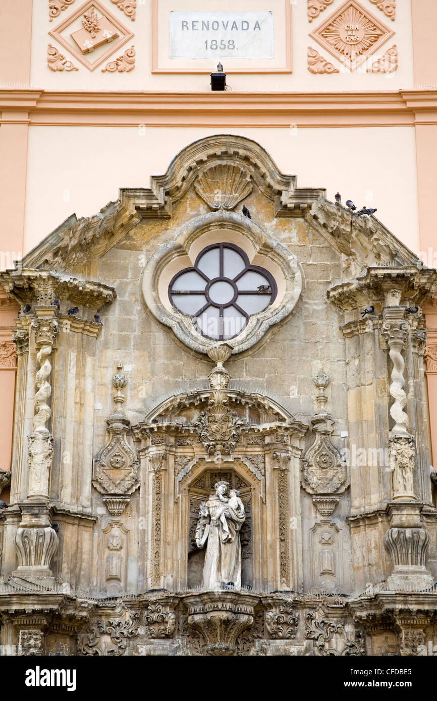 Église San Antonio Plaza, Cadix, Andalousie, Espagne, Europe Banque D'Images