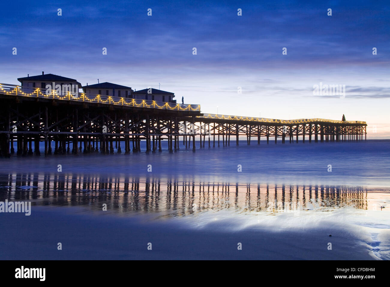 Crystal Pier sur Pacific Beach, San Diego, Californie, États-Unis d'Amérique, Banque D'Images