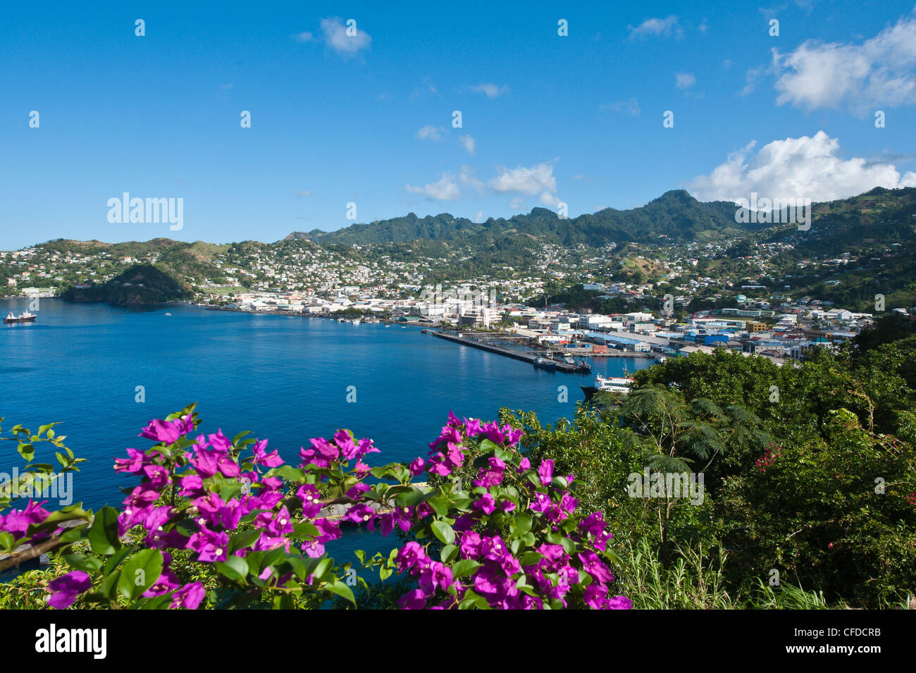 Port de Kingstown, Saint Vincent, Saint Vincent et les Grenadines, îles du Vent, Antilles, Caraïbes, Amérique Centrale Banque D'Images