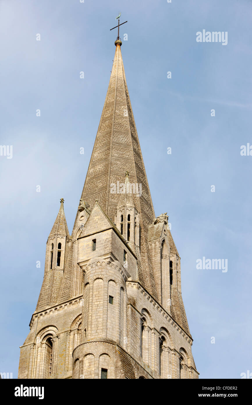 Notre Dame de la cathédrale de Bayeux, tour nord, Bayeux, Normandie, France, Europe Banque D'Images