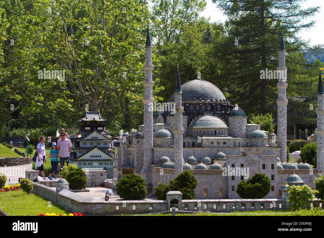 Parc Minimundus (Miniature), Klagenfurt am Worthersee, Carinthie, Autriche, Europe Banque D'Images