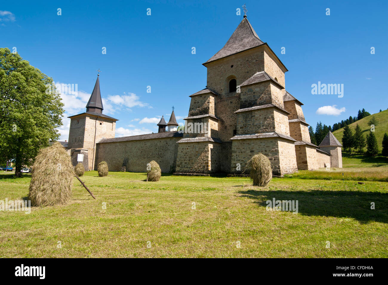 Le monastère de Sucevita, Bucovine, UNESCO World Heritage Site, Roumanie, Europe Banque D'Images