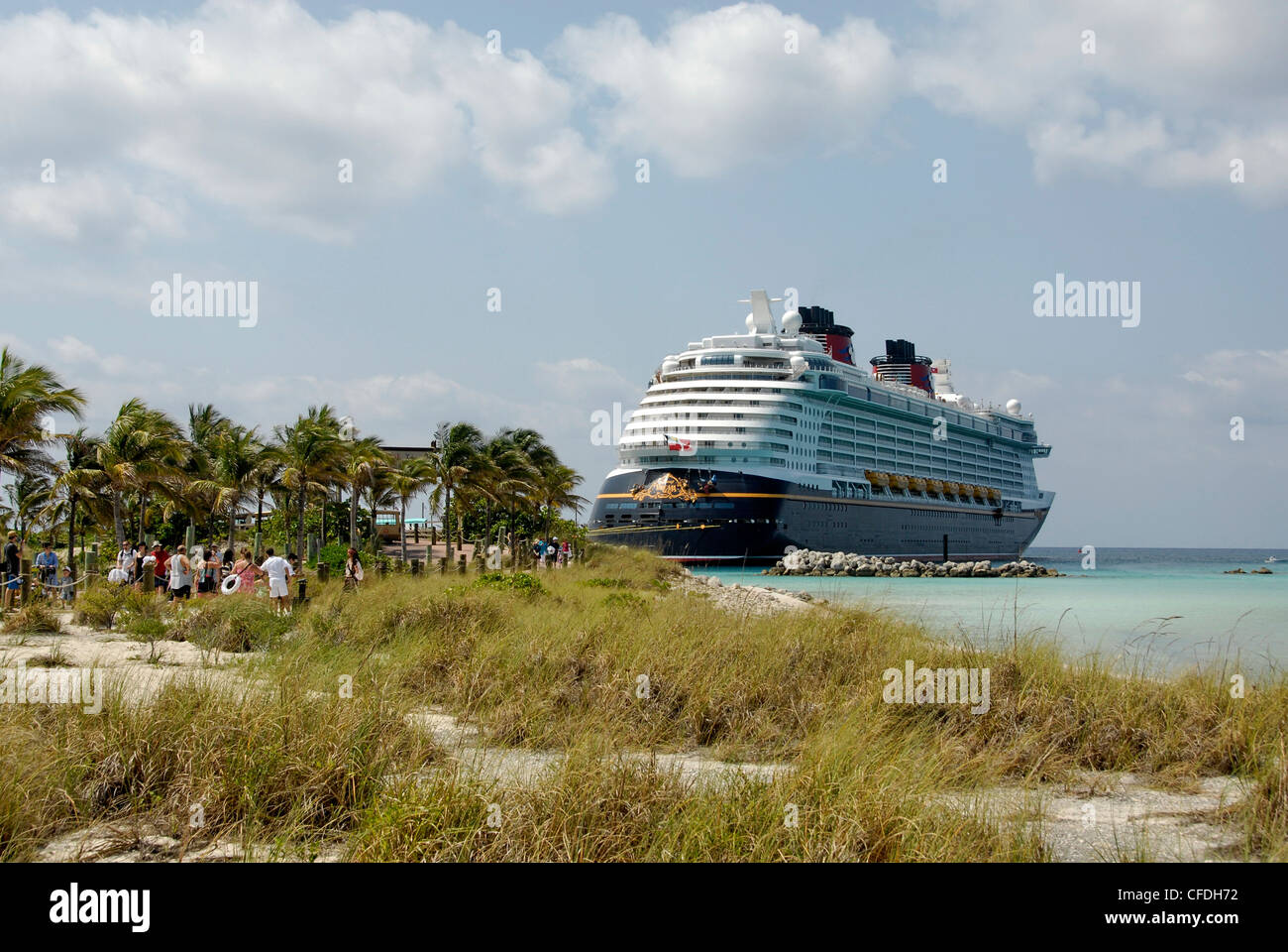Dans l'Bahames Castaway Cay sur la ligne de croisière de Disney's Disney Dream Cruise Ship Banque D'Images