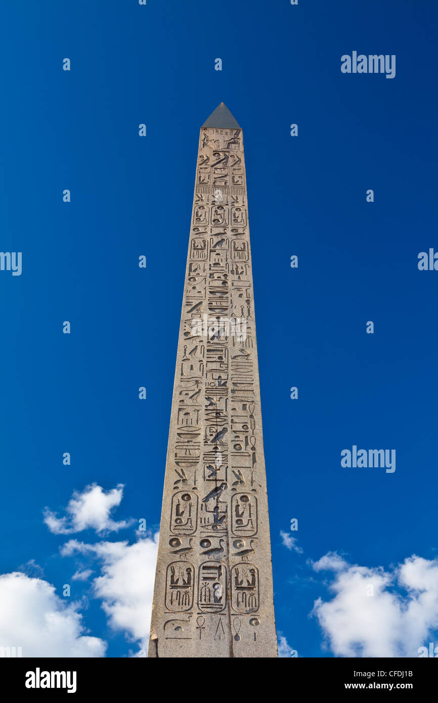 Obélisque de Louxor, Place de la Concorde, Paris, France, Europe Banque D'Images