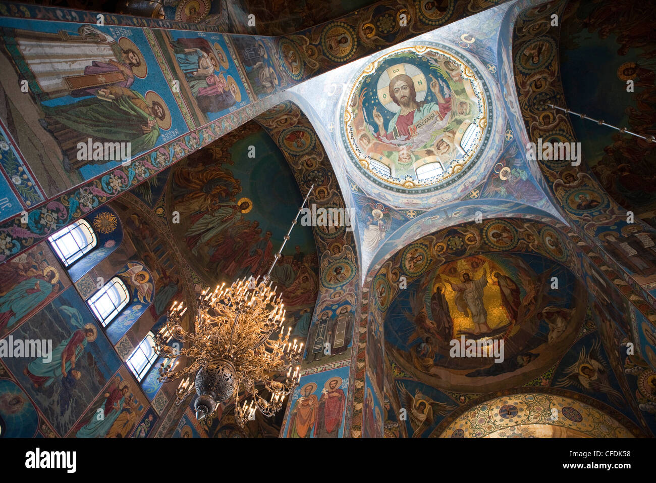 Intérieur de l'Eglise du Sauveur sur le Sang Versé (église de la résurrection), Saint-Pétersbourg, Russie Banque D'Images