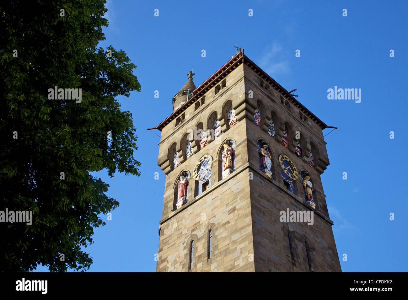 Marquis de Bute Tour de l'horloge, le château de Cardiff, Cardiff, South Glamorgan, Pays de Galles, Royaume-Uni, Europe Banque D'Images