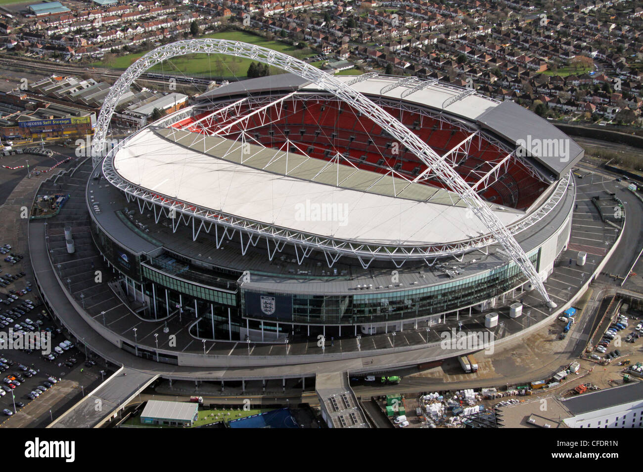 Image aérienne du stade de Wembley, Londres Banque D'Images