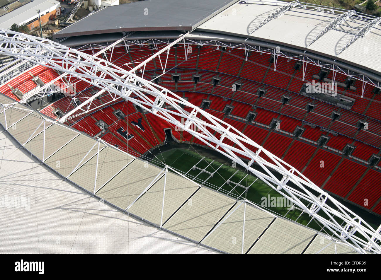 Image aérienne du stade de Wembley, Londres Banque D'Images