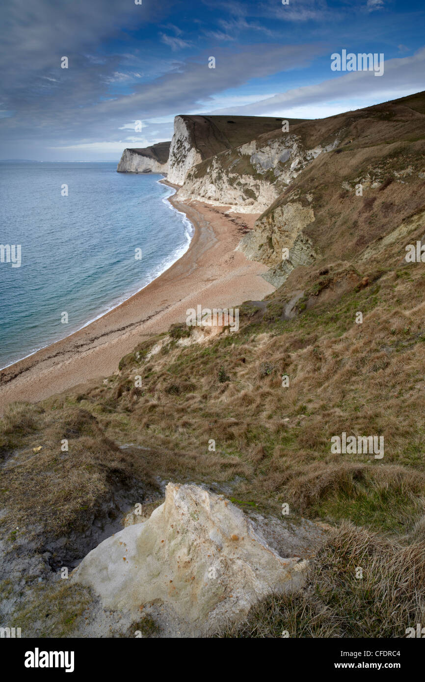 Vue d'Swyre la tête à tête et les Chauves-souris de Durdle Door, Jurassic Coast, UNESCO World Heritage Site, Dorset, Angleterre, Royaume-Uni Banque D'Images