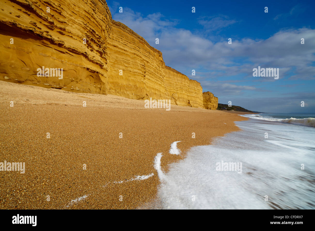 Un après-midi à,Burton Bradstock, Côte Jurassique, site classé au Patrimoine Mondial de l'UNESCO, Dorset, Angleterre, Royaume-Uni Banque D'Images