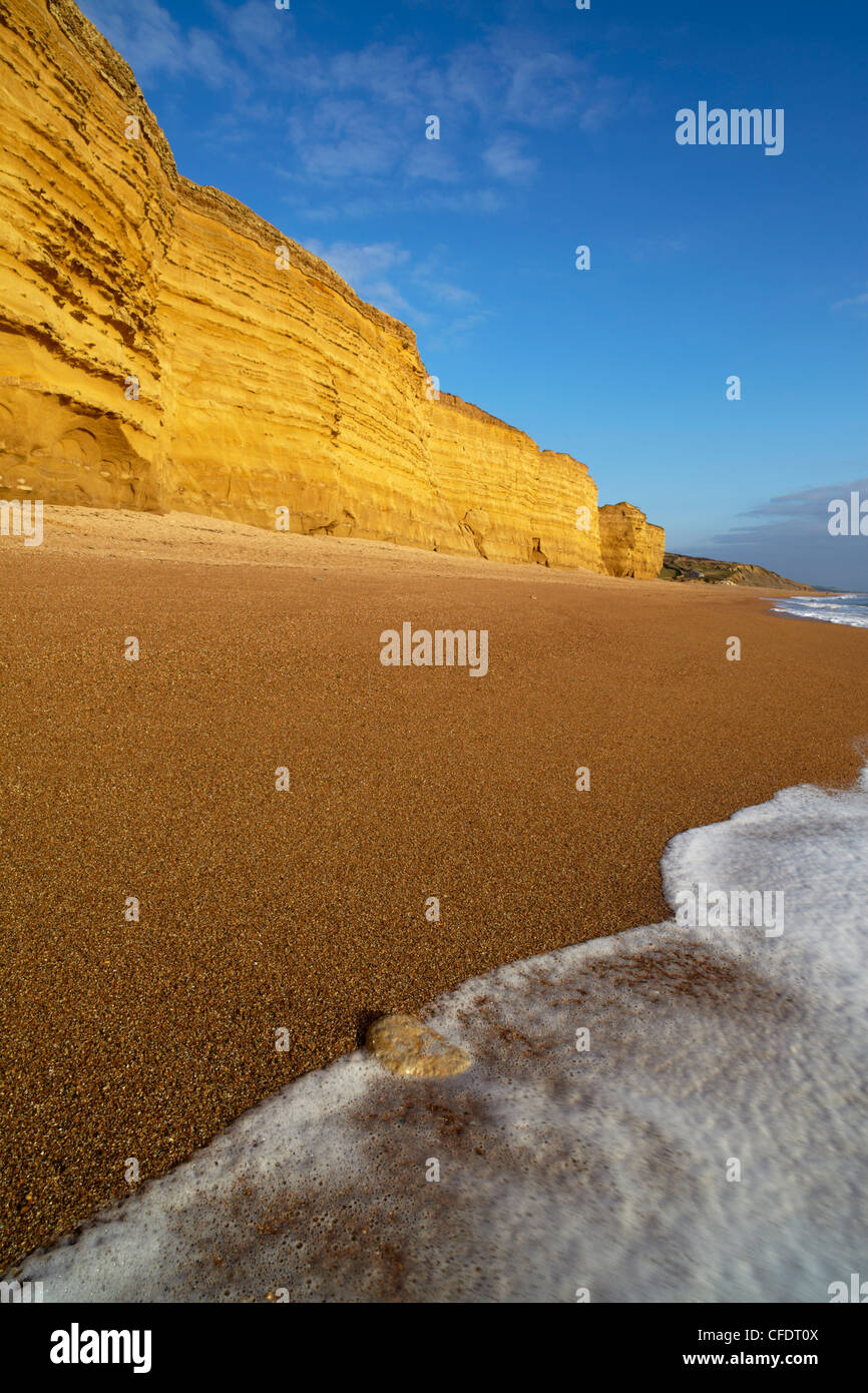 Un après-midi à,Burton Bradstock, Côte Jurassique, site classé au Patrimoine Mondial de l'UNESCO, Dorset, Angleterre, Royaume-Uni Banque D'Images