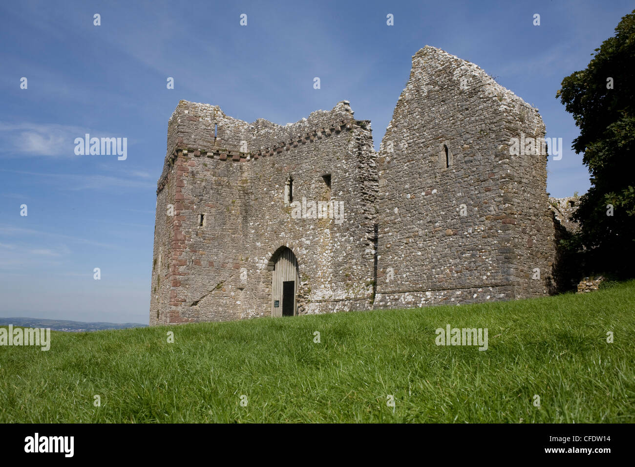 Weobley château, face ouest, Gower, West Glamorgan, Pays de Galles, Royaume-Uni, Europe Banque D'Images