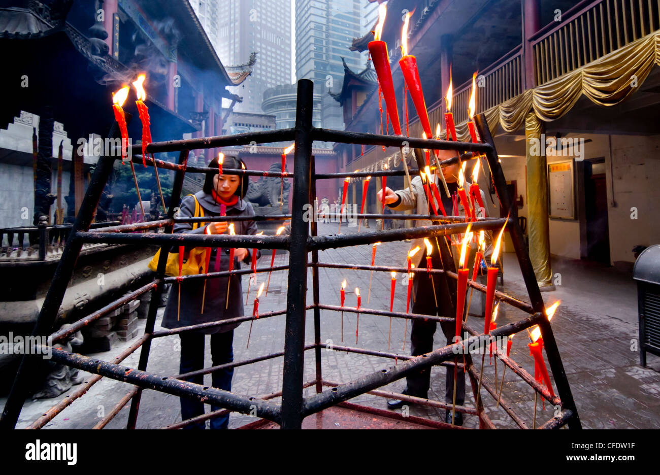 Si Luohan temple, Chongqing, Chine, Asie Banque D'Images