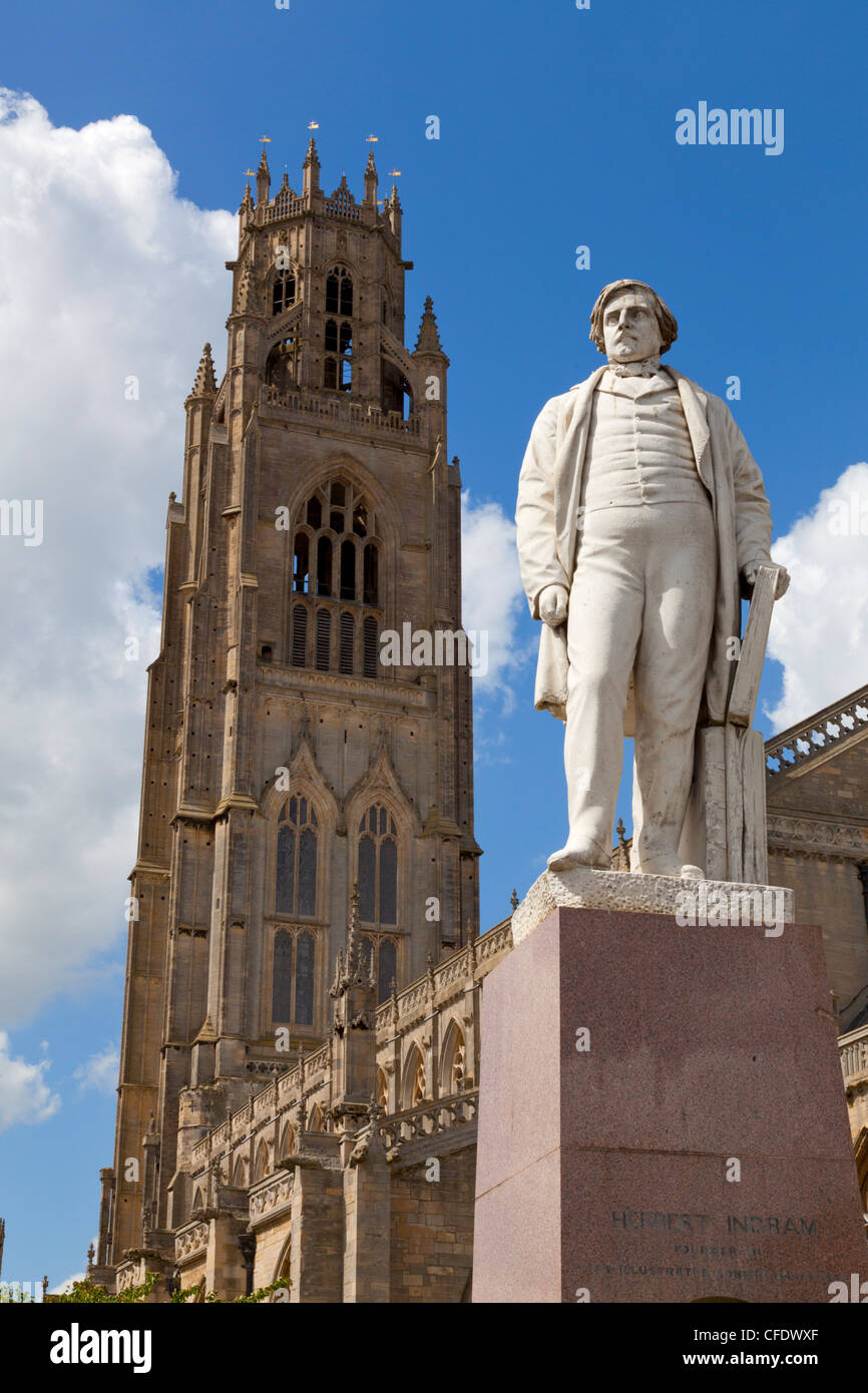 Le Boston Stump, St. Bartolph's Church, Wormgate, Boston, Lincolnshire, Angleterre, RU Banque D'Images