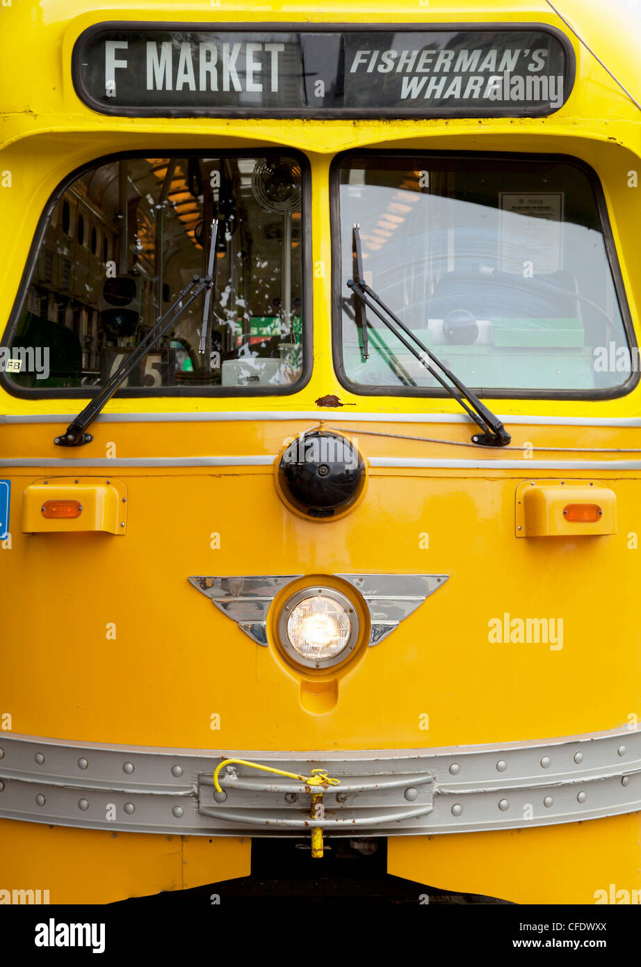 Tramway historique de Fisherman's Wharf à Market Street, connue sous le nom de tramway historique Itinéraire, San Francisco, California, USA Banque D'Images