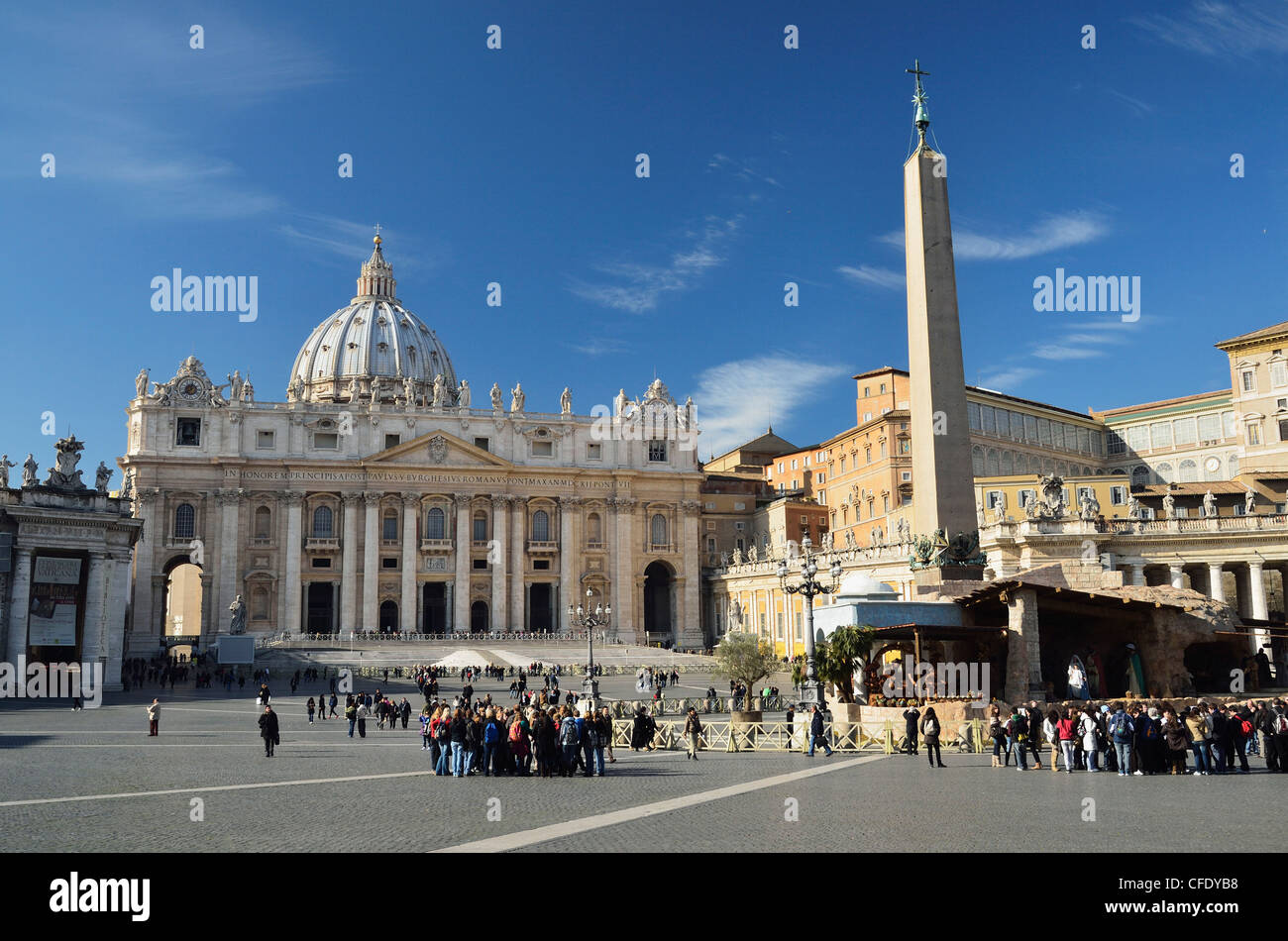 Piazza San Pietro (St. La place Saint-Pierre, le Vatican, Rome, Latium, Italie, Europe Banque D'Images