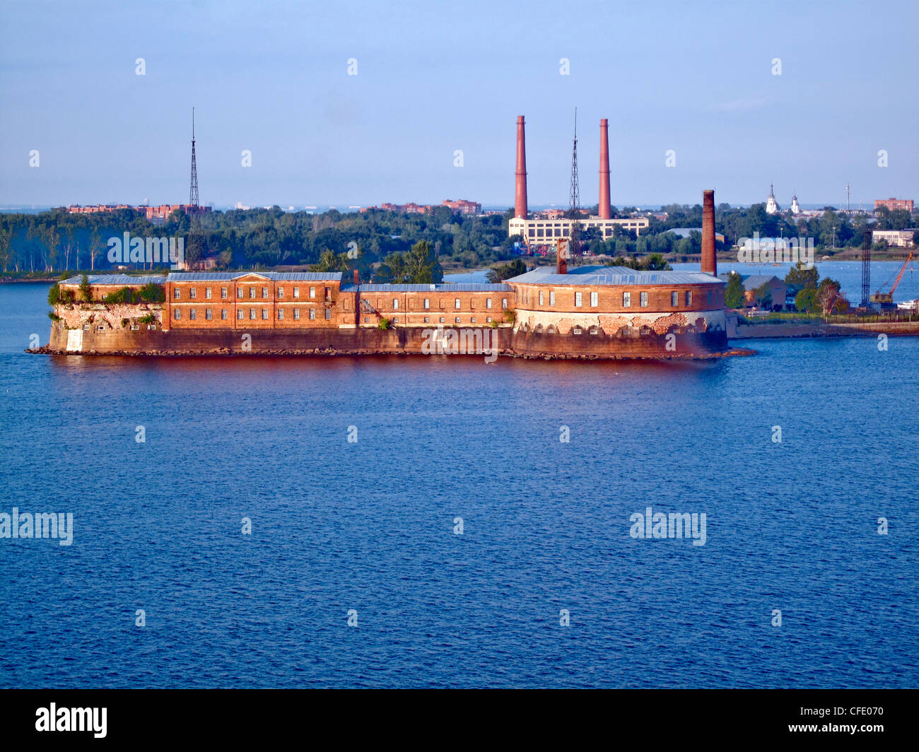 La mer fort à Cronstadt, sur le golfe de Finlande en mer Baltique, Kronstadt, Saint-Pétersbourg, Russie Banque D'Images