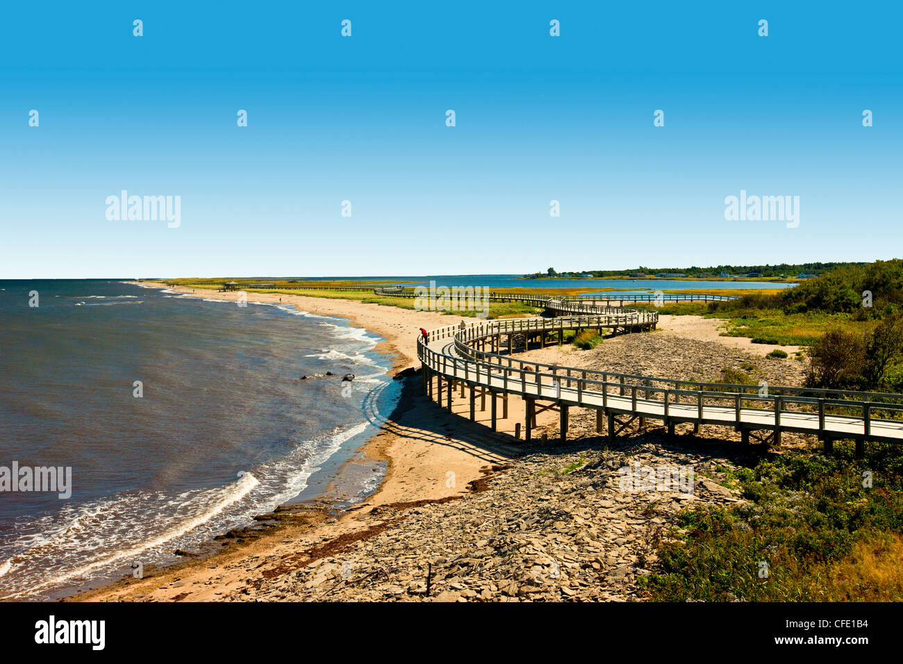 Écocentre Irving, La dune de Bouctouche, côte Acadienne, NouveauBrunswick, Canada Photo Stock Écocentre Irving, La dune de Bouctouche, côte Acadienne, NouveauBrunswick, Canada Photo Stock