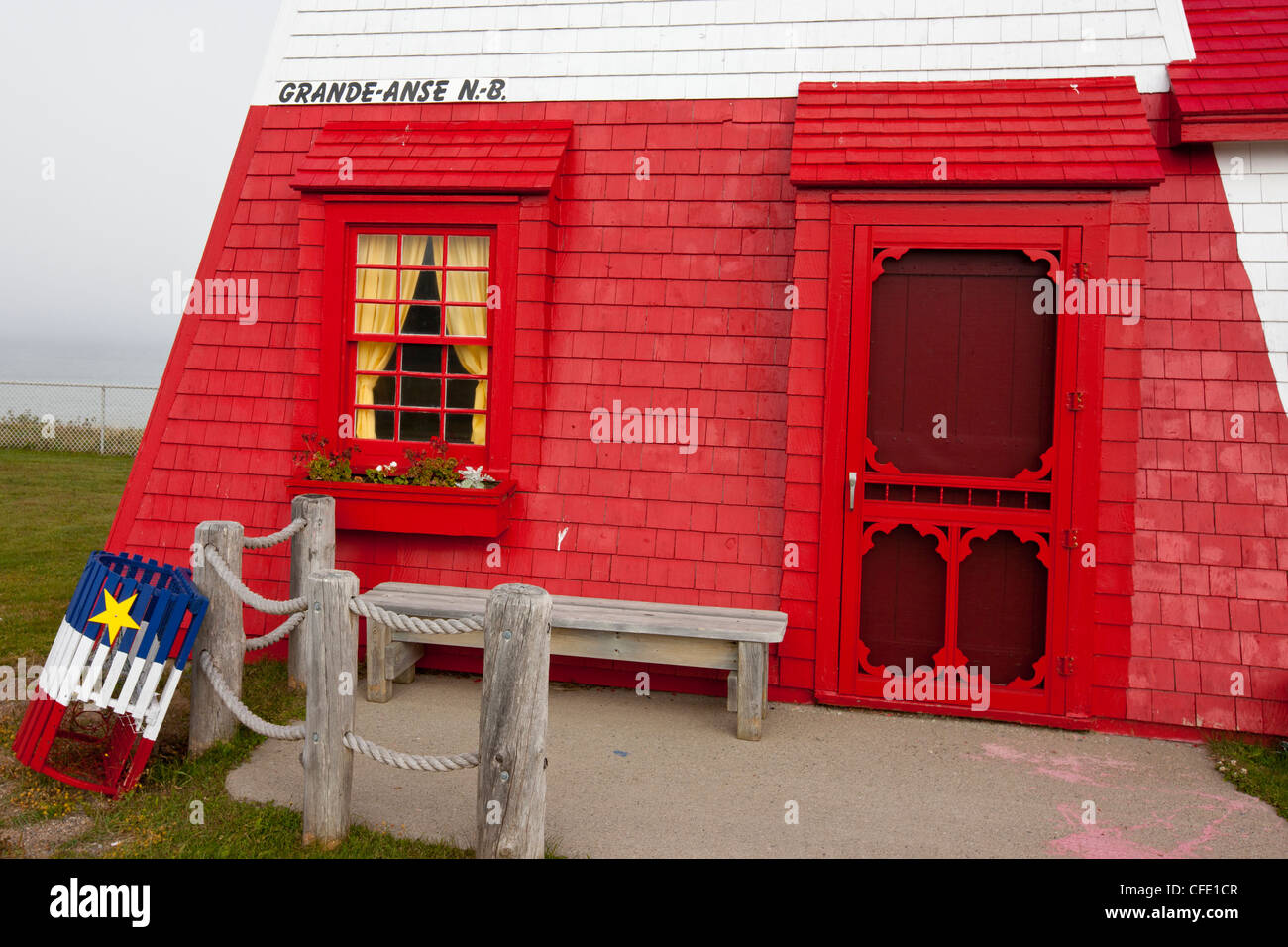 Phare acadien, Grande-Anse, Nouveau-Brunswick, Canada Banque D'Images