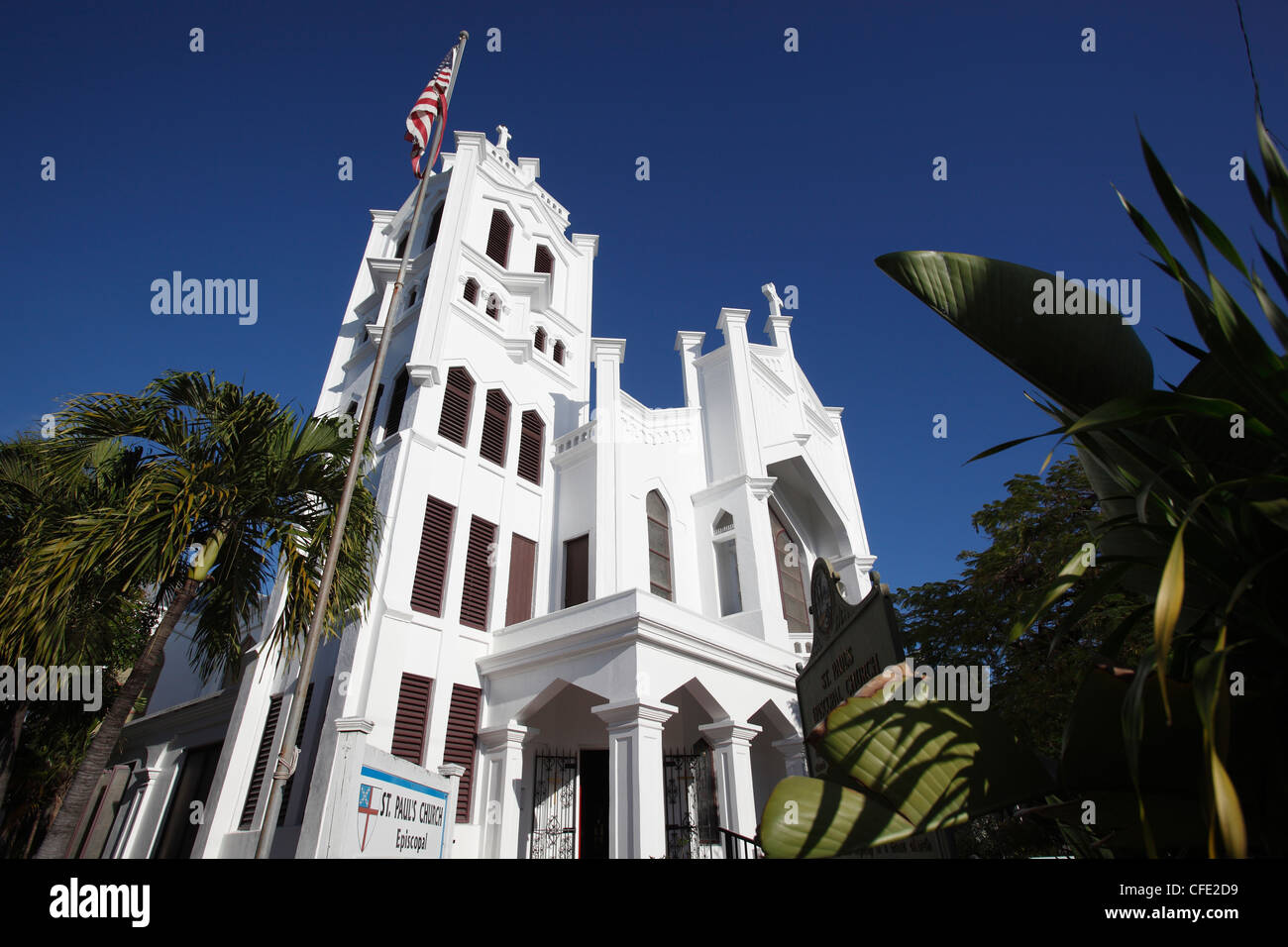 Saint Paul's Episcopal Church, Key West, Floride Banque D'Images