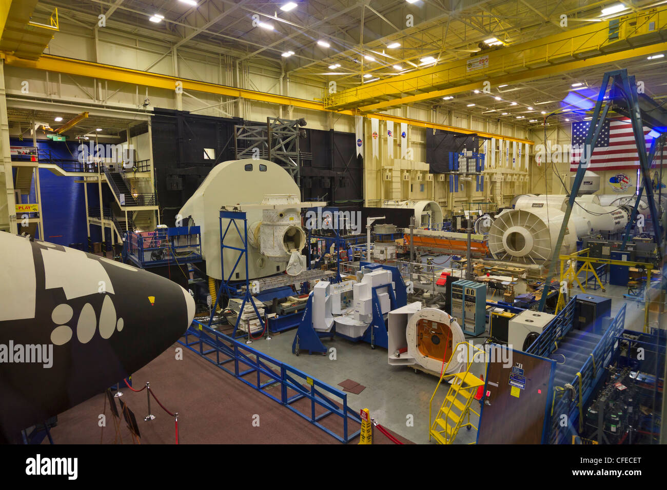 Maquette véhicule spatial mondial, Johnson Space Center, au Texas. Il est utilisé pour l'entraînement des astronautes et de familiarisation des systèmes. Banque D'Images