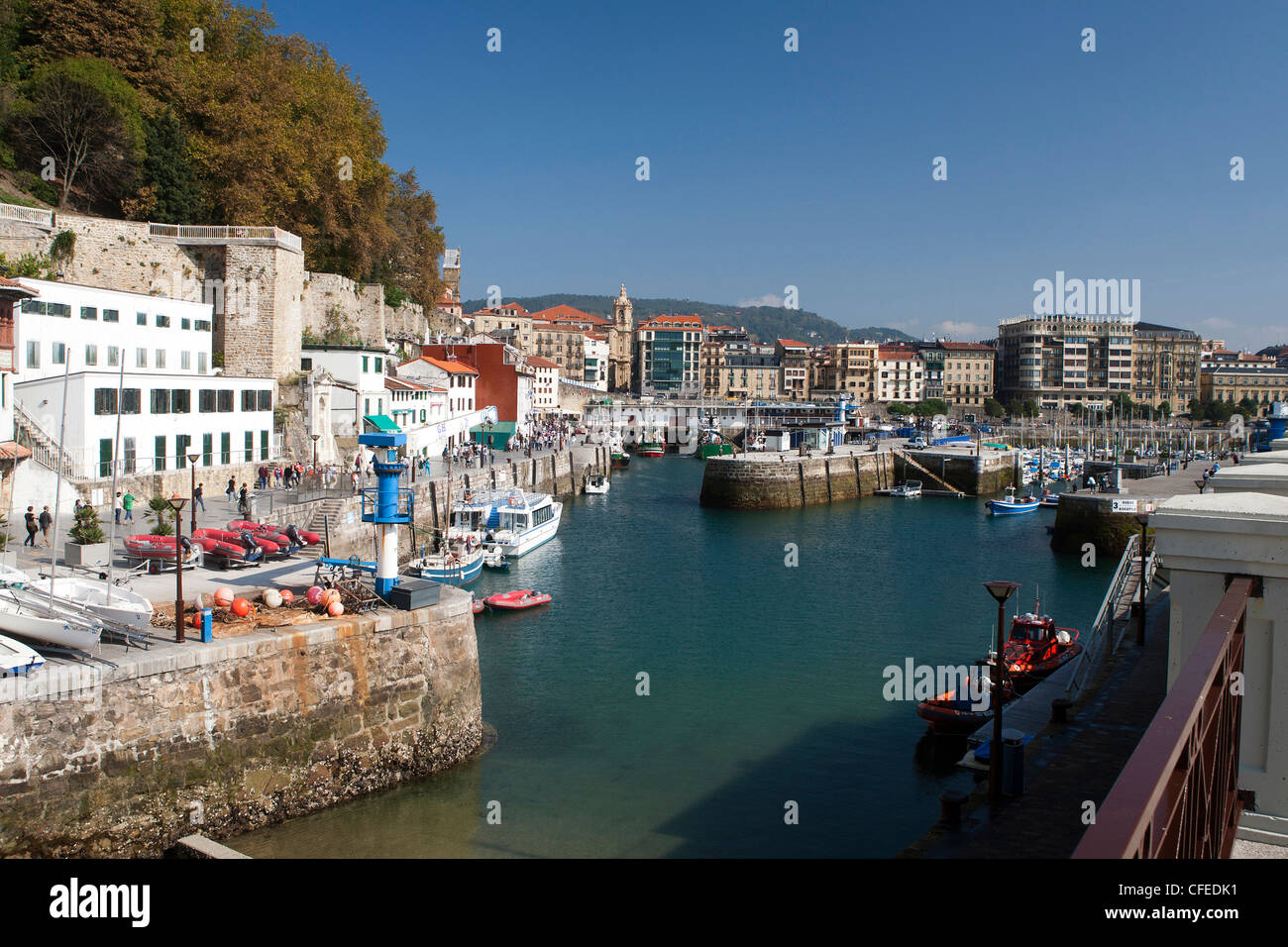 Harbour, Donostia San Sebastian, Pays Basque, Espagne Banque D'Images