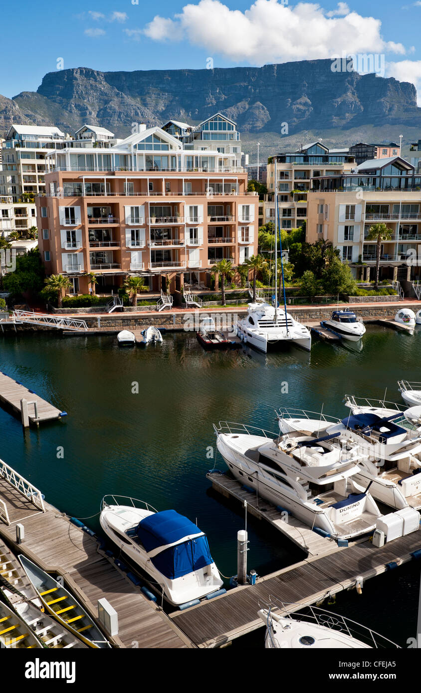 La montagne de la table de l'hôtel Cape Grace au Victoria and Alfred Waterfront Banque D'Images