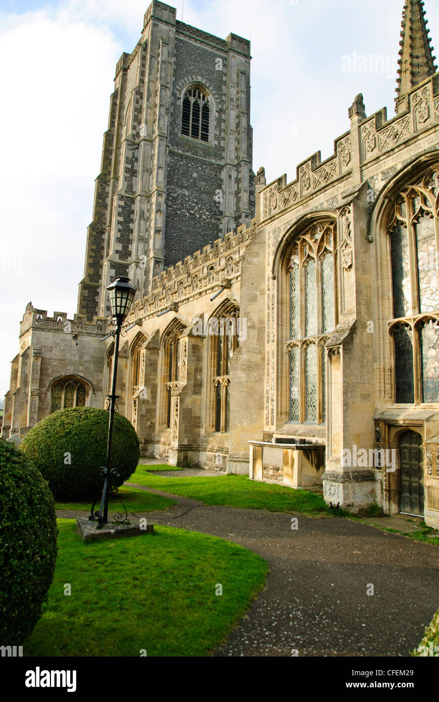 Lavenham's Church of St Pierre et St Paul, ancien domaine de riches propriétaires qui a commandé à l'église en 1530,UK Banque D'Images
