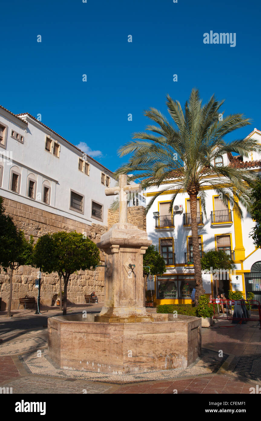 Plaza de la Iglesia square vieille ville Marbella Andalousie Espagne Europe Banque D'Images
