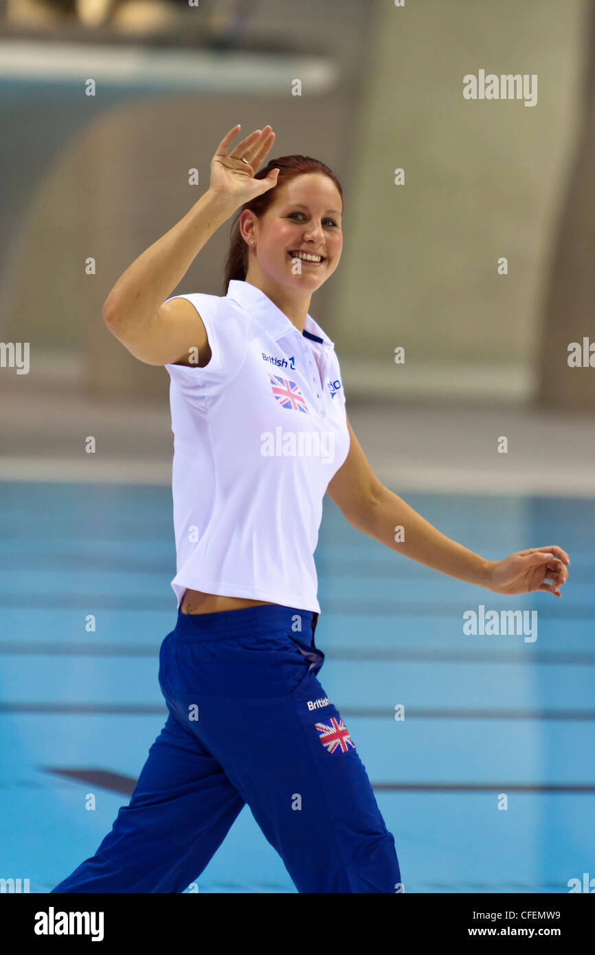 Joanne Jackson, la natation Champs 2012 centre aquatique, parc olympique, Londres, Royaume-Uni. Banque D'Images