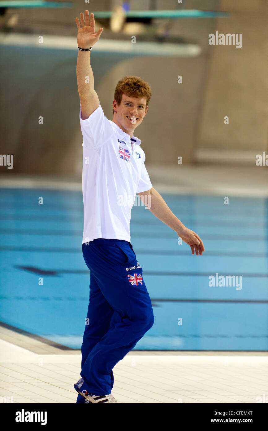Michael Rock, en natation Champs 2012 centre aquatique, parc olympique, Londres, Royaume-Uni. Banque D'Images