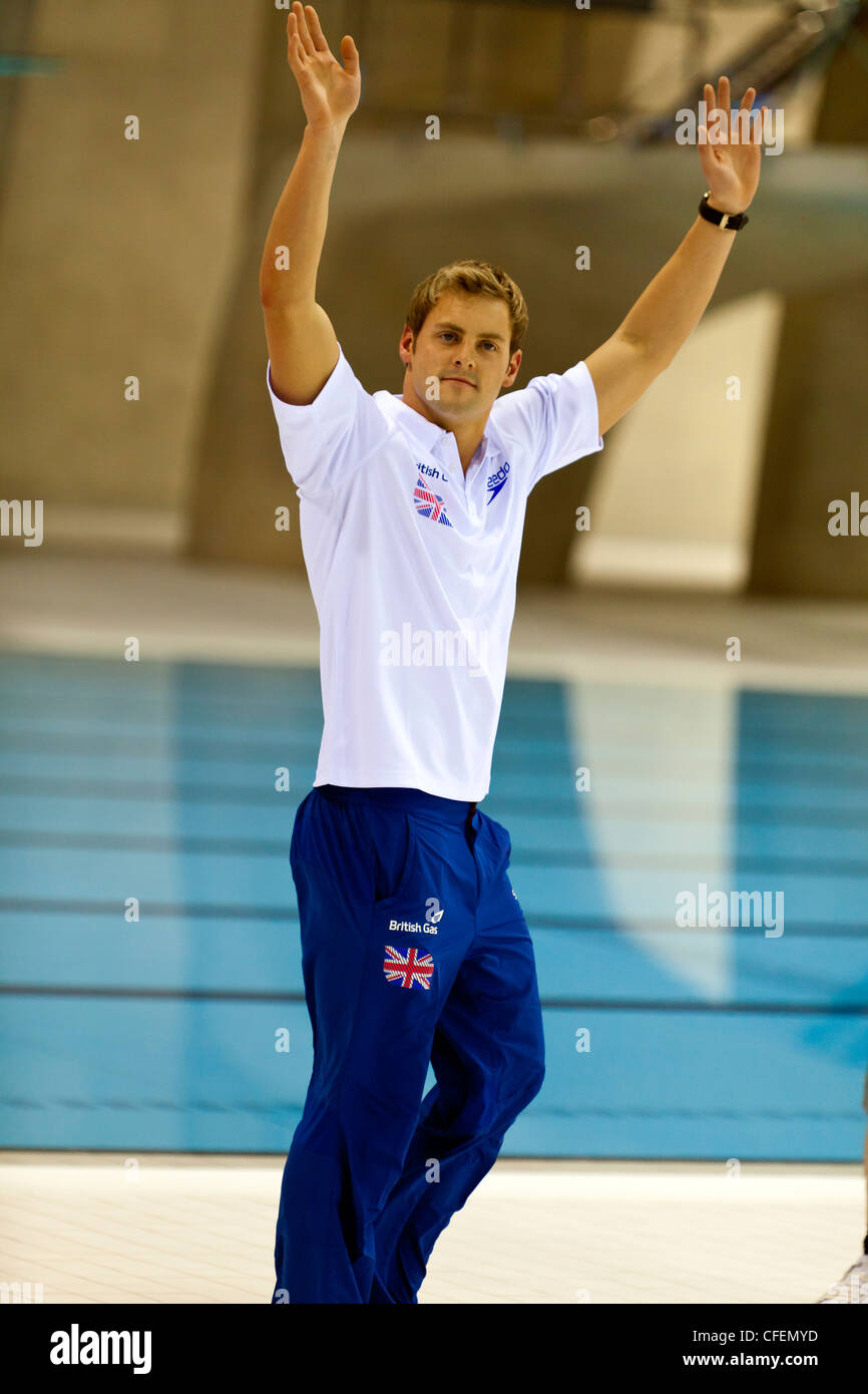 Liam Tancock, la natation Champs 2012 centre aquatique, parc olympique, Londres, Royaume-Uni. Banque D'Images