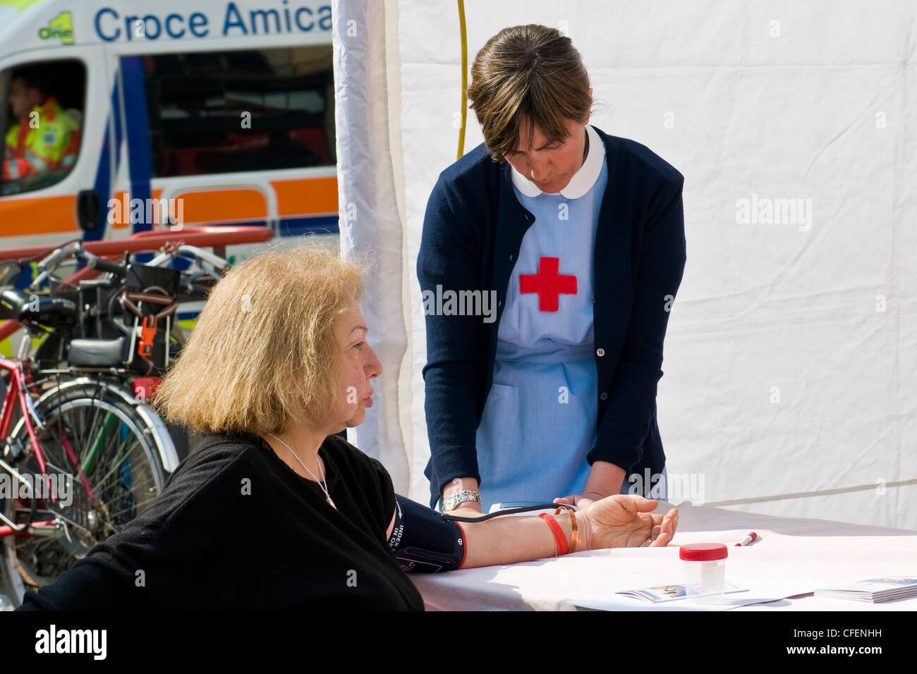 Jour du rein, la Croix-Rouge italienne, Milan, Italie Banque D'Images