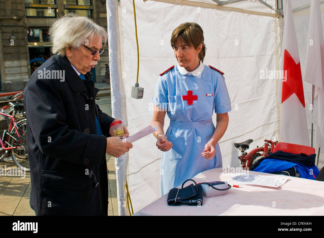Jour du rein, la Croix-Rouge italienne, Milan, Italie Banque D'Images