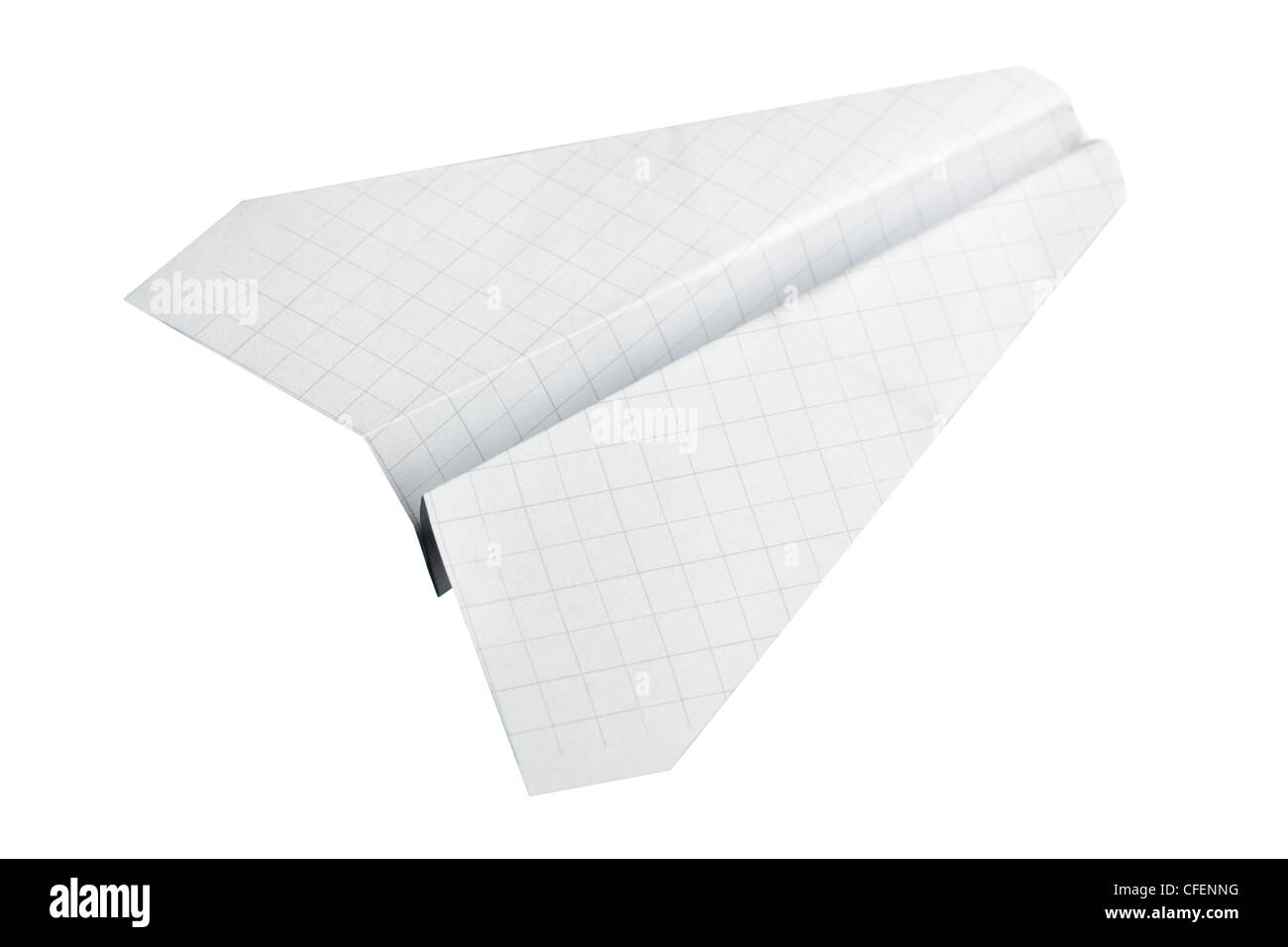Paper plane sur l'isolé sur fond blanc Banque D'Images