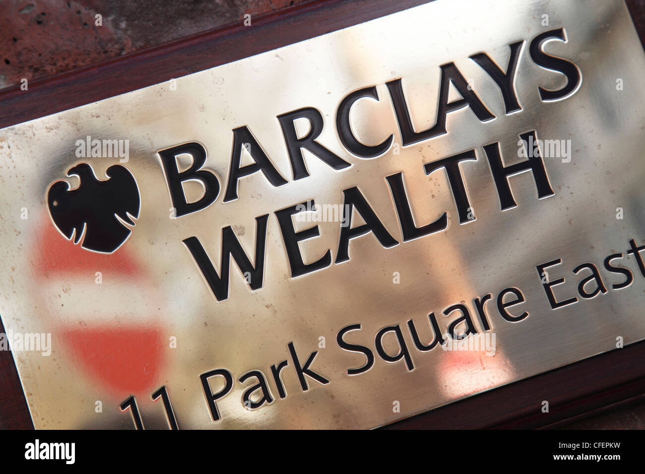 Barclays Wealth Barclays (Groupe) banque privée et la gestion des placements. Banque D'Images