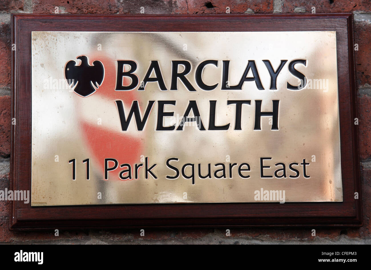 Barclays Wealth Barclays (Groupe) banque privée et la gestion des placements. Banque D'Images