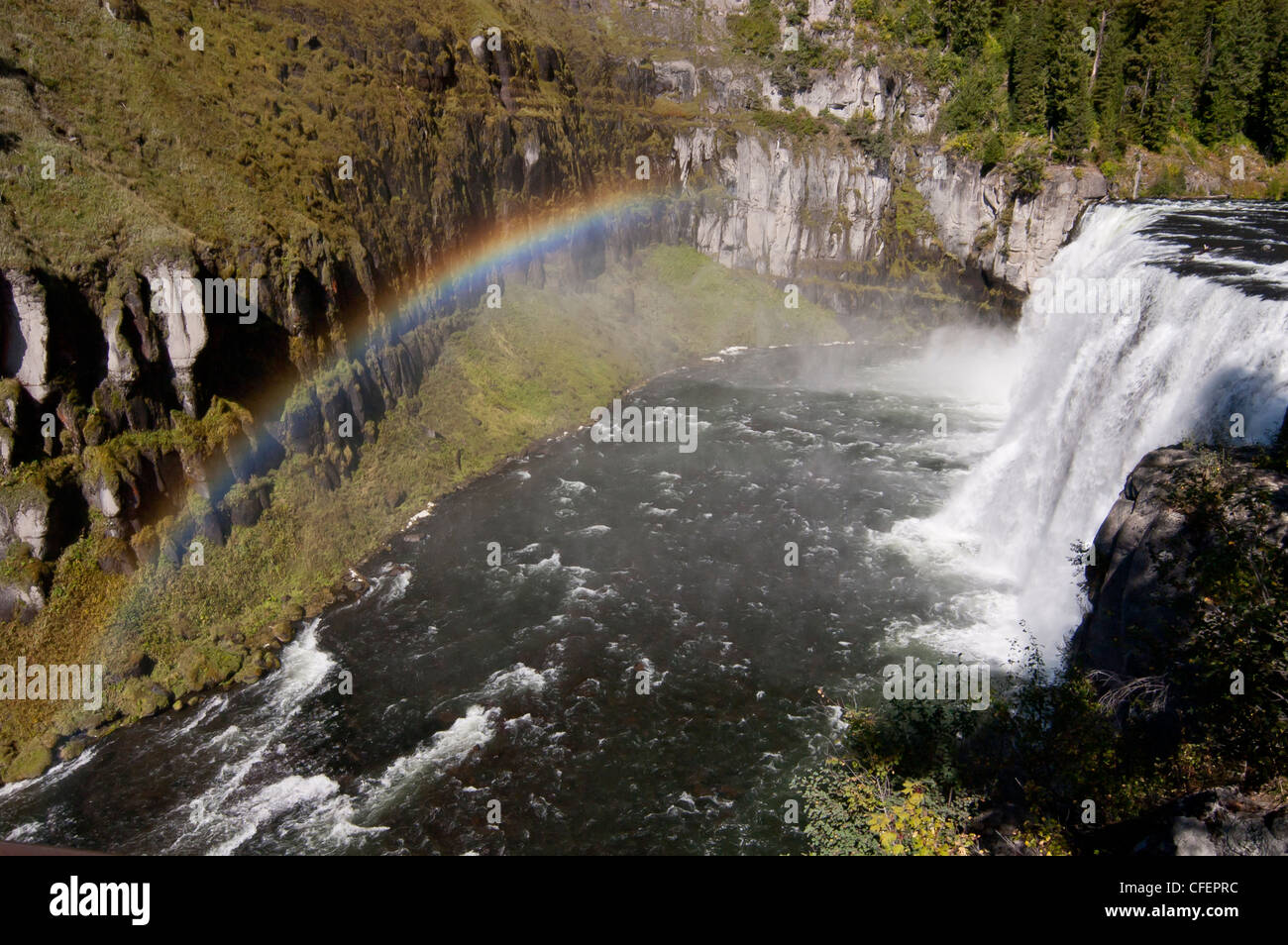 La région de Mesa Falls sur la Henry's Fork River dans le nord de l'Idaho. Banque D'Images