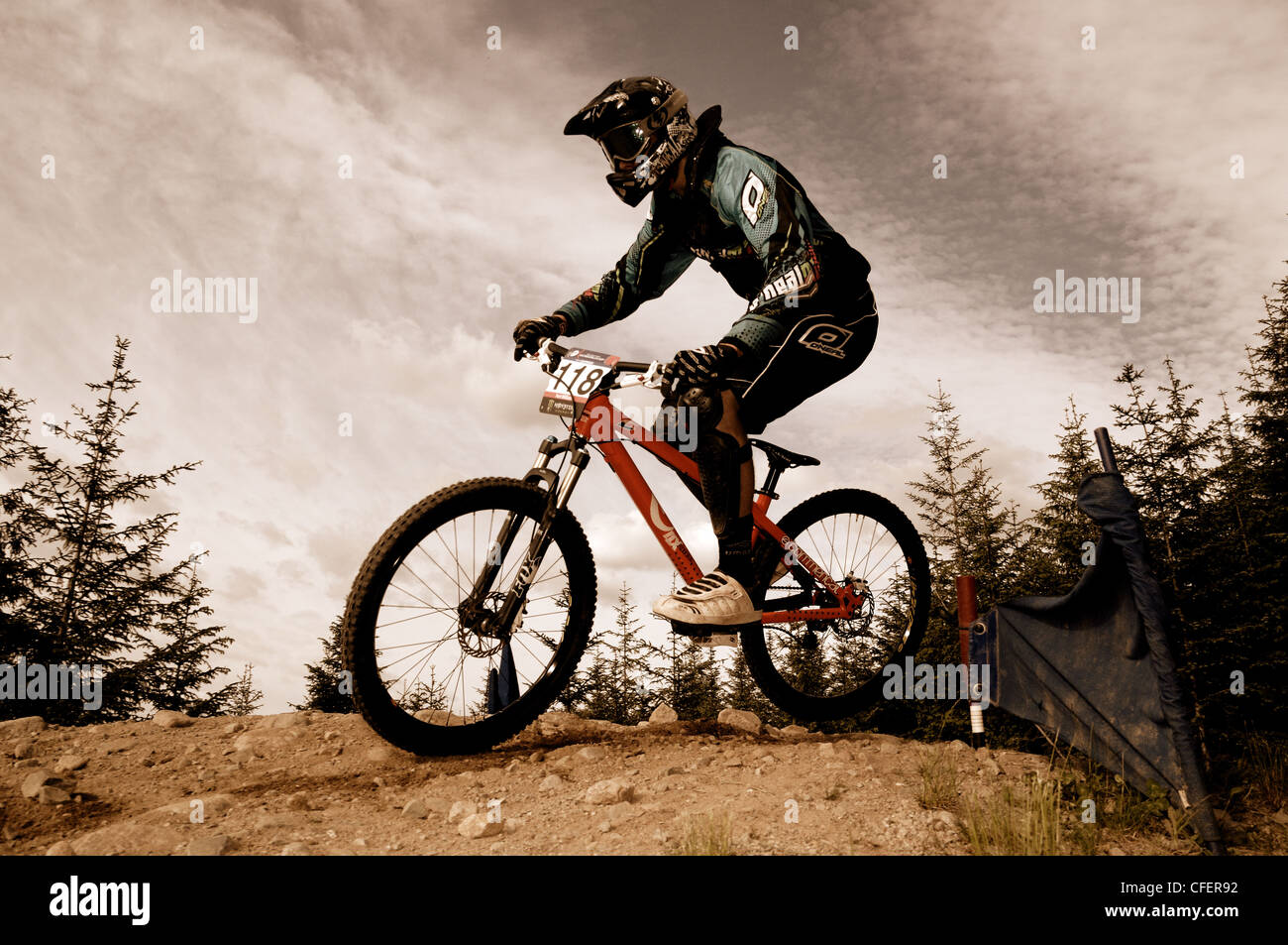 U.C.I 4 coupe du monde de vélo de montagne cross Banque D'Images