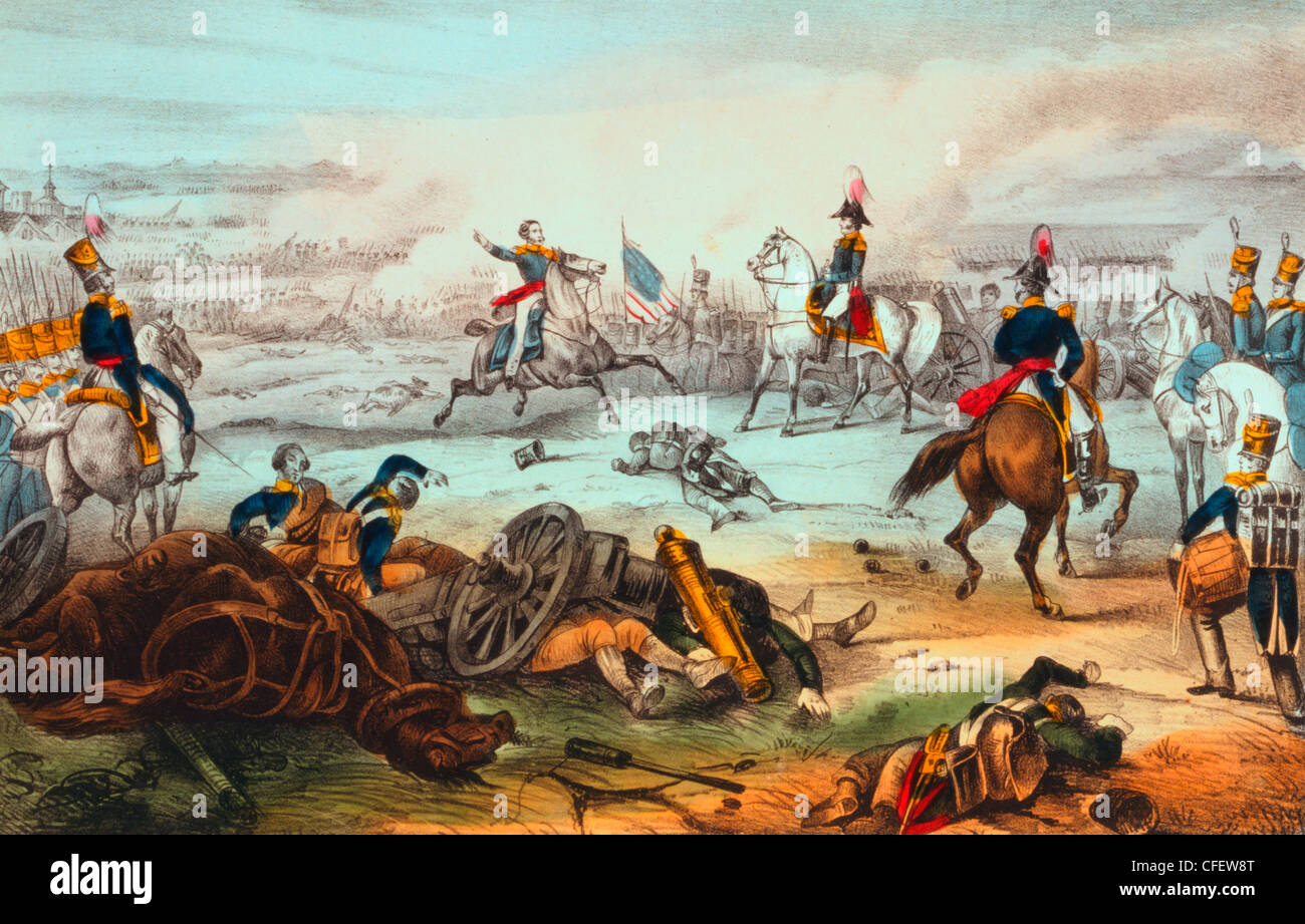 Bataille de Mill El Rey - Près de la ville de Mexique--sept. 8e 1847 au cours de la guerre du Mexique - USA Banque D'Images