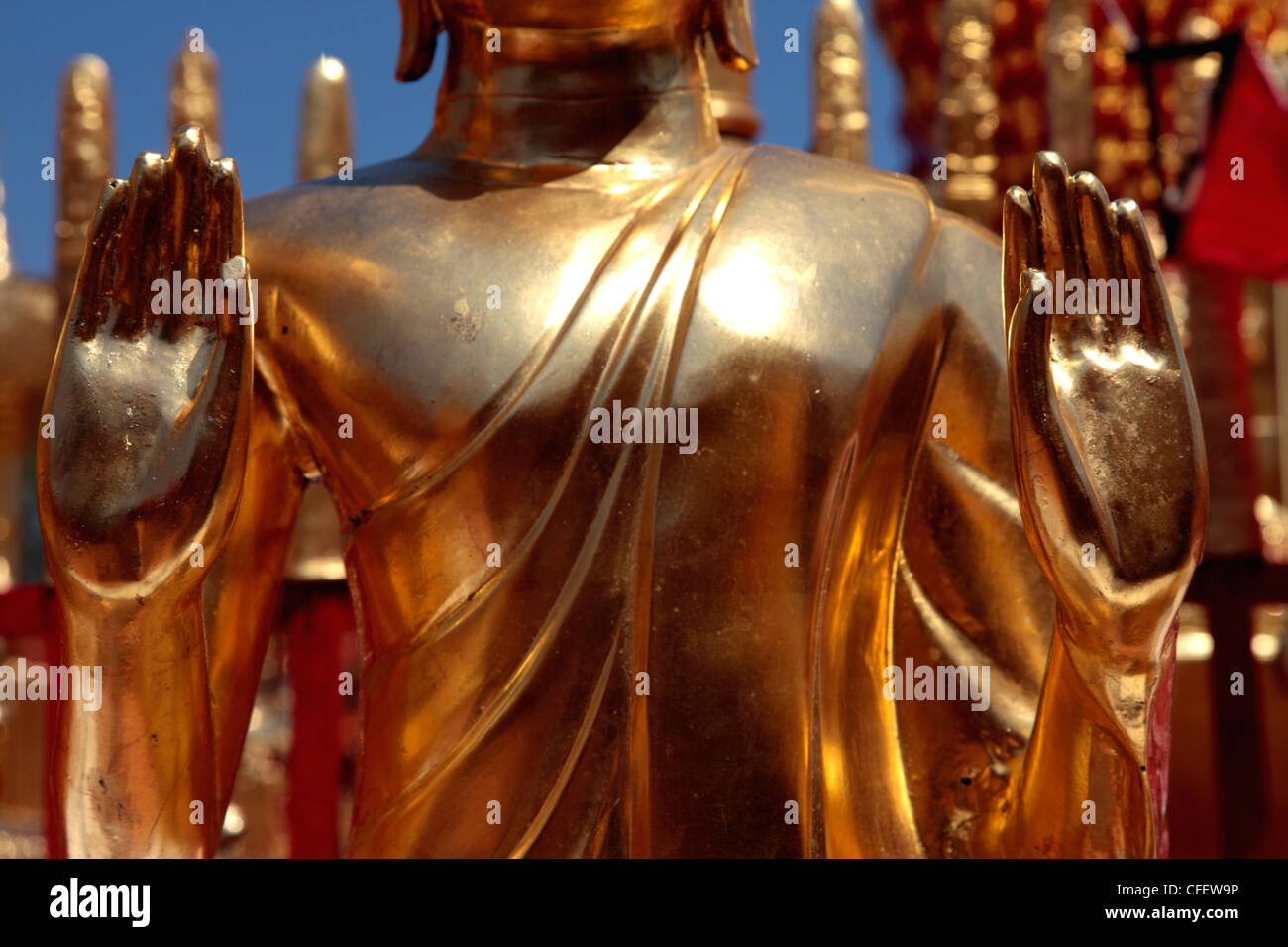 Statue de Bouddha au Wat Phra That Doi Suthep, Chiang Mai, Thaïlande Banque D'Images