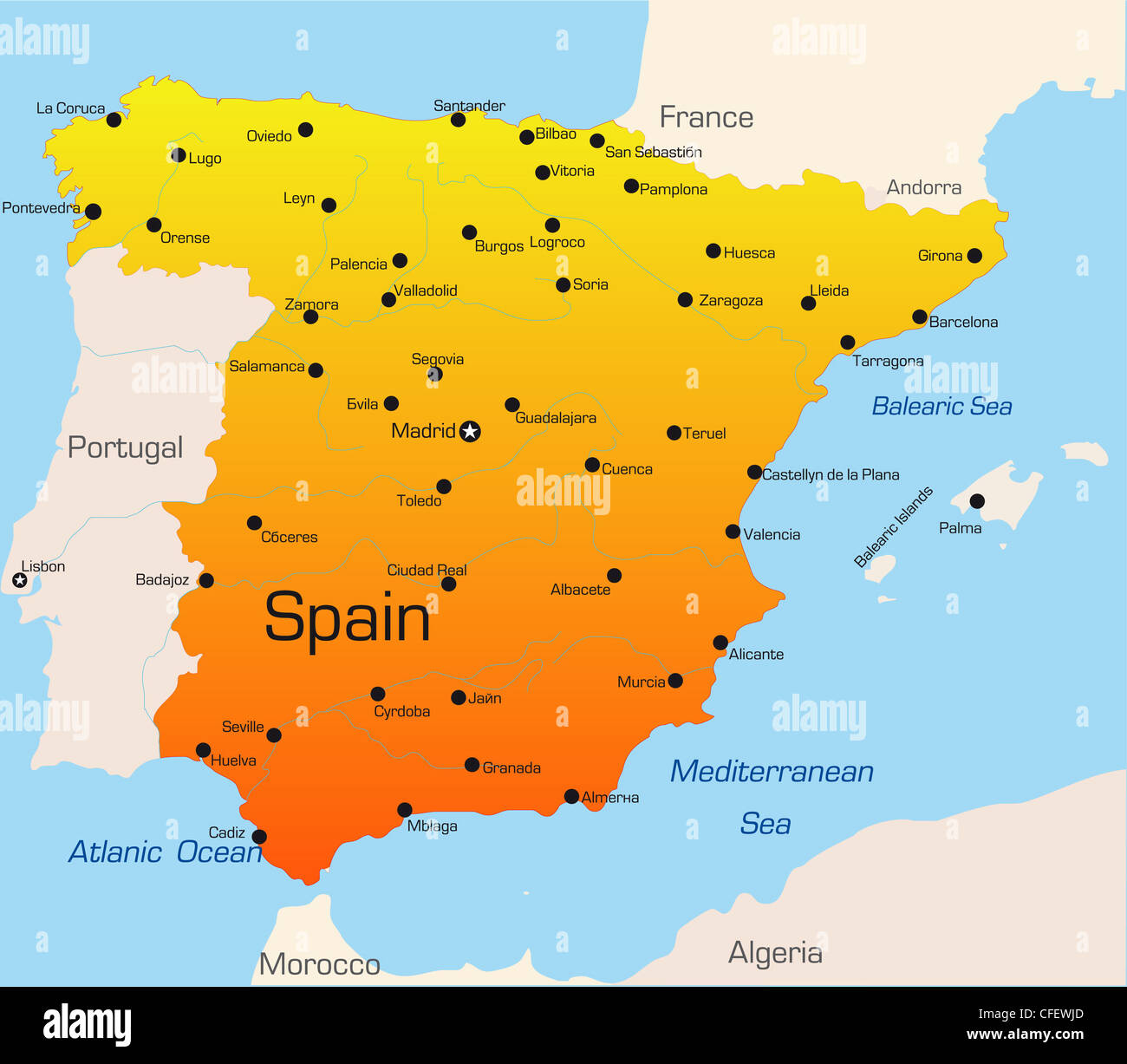Abstract Vector Carte Des Couleurs De L Espagne Pays Photo Stock Alamy Abstract Vector Carte Des Couleurs De L Espagne Pays Photo Stock Alamy