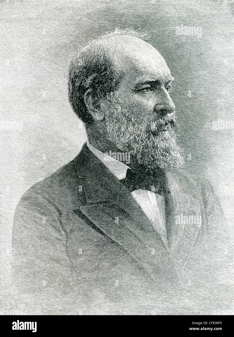 Le général James Abram Garfield (1831-1881) a servi pour l'Union dans la guerre civile et a été élu 20e président des États-Unis. Banque D'Images