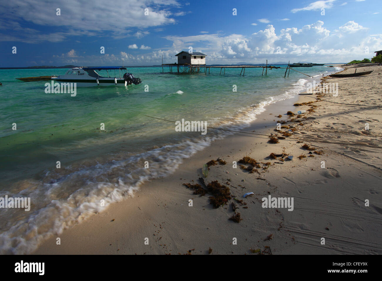 Les droits de l'intérêt de la mer Bajau tribus de Semporna, Sabah Banque D'Images