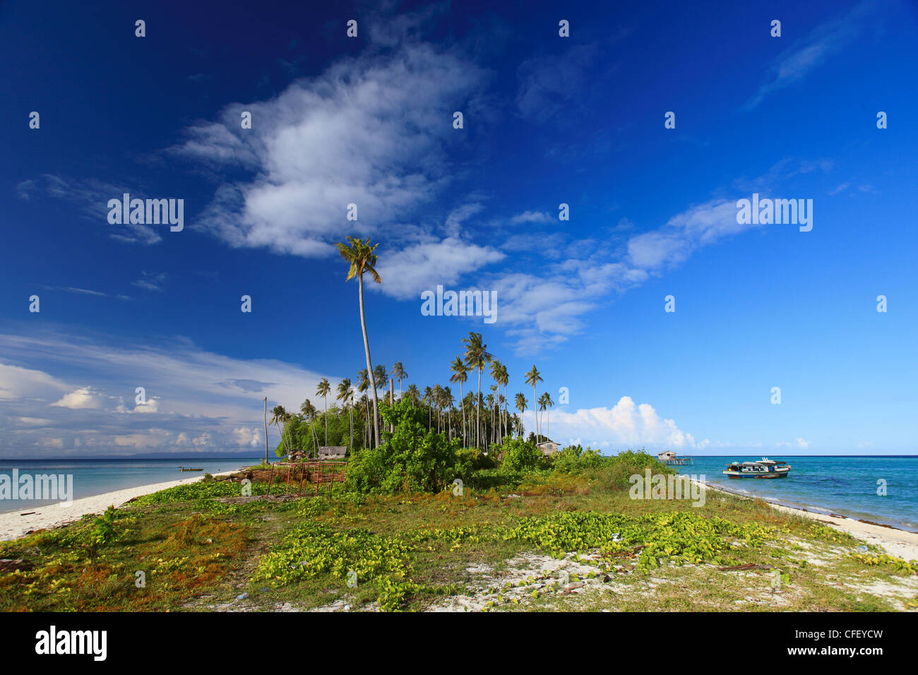 Un paysage de l'île dans Semporna Sabah. Banque D'Images