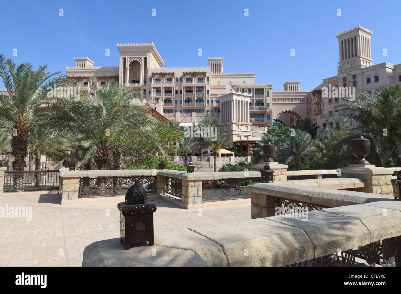 Al Qasr Hotel, Madinat Jumeirah partie de l'hôtel, la plage de Jumeirah, Dubai, Émirats Arabes Unis Banque D'Images