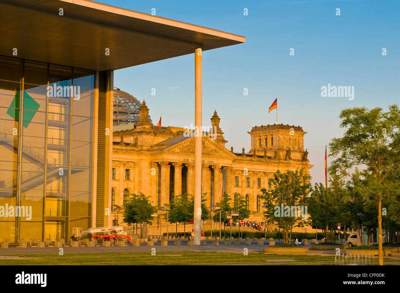 Le lobe,en face de Reichstag de Berlin, le Parlement allemand, Berlin, Germany, Europe Banque D'Images