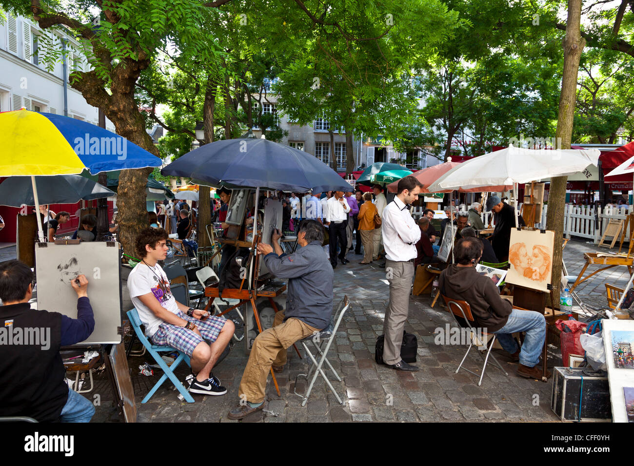 Place du Tertre, Montmartre, Paris, France, Europe Banque D'Images